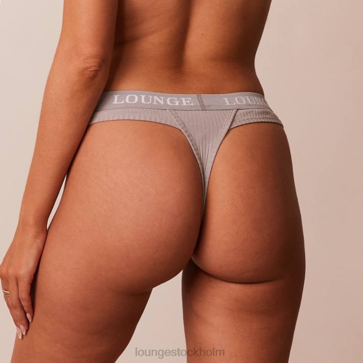 Lounge kvinnor grå underkläder FP6J731 ultra komfort ribbad stringtrosa