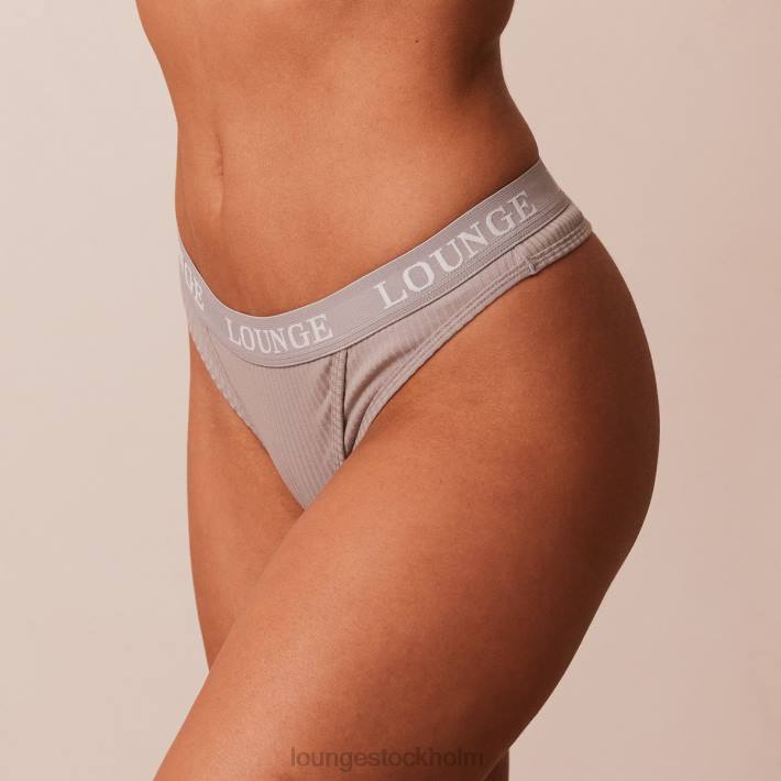Lounge kvinnor grå underkläder FP6J731 ultra komfort ribbad stringtrosa
