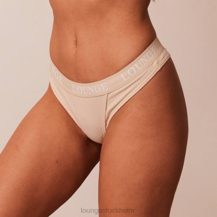 Lounge kvinnor latte underkläder FP6J740 ultra komfort ribbad stringtrosa