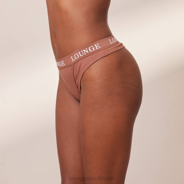 Lounge kvinnor mocka underkläder FP6J716 ultra komfort ribbad stringtrosa